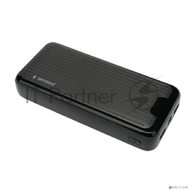 Портативный аккумулятор Gembird GPB-20, 20000мАч, 2A, черный
