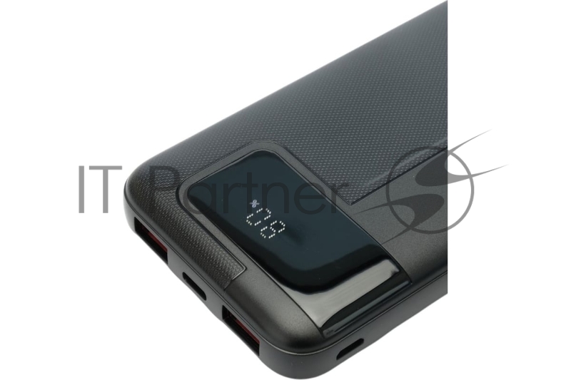 Портативный аккумулятор Gembird GPB-10Q, 10000мАч, QC/PD, дисплей, черный