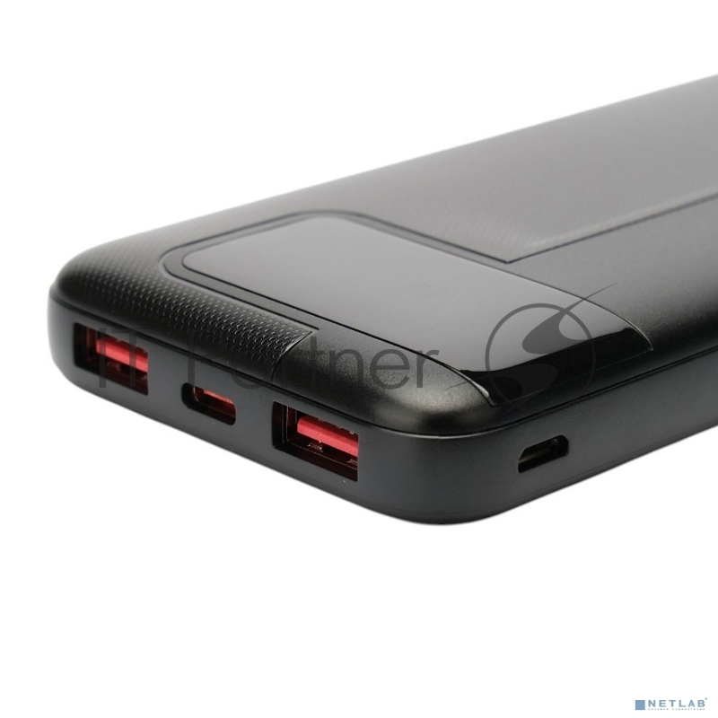 Портативный аккумулятор Gembird GPB-10Q, 10000мАч, QC/PD, дисплей, черный