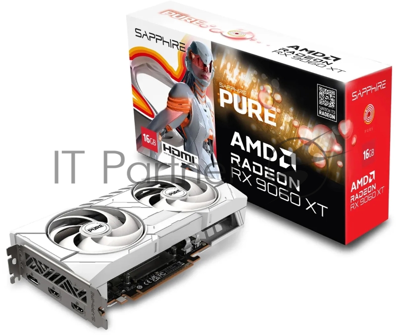 Видеокарта Sapphire PCI-E 5.0 11350-02-20G PURE AMD RADEON RX 9060 XT GAMING OC 16GB DUAL AMD Radeon RX 9060XT 16Gb 128bit GDDR6 2700/20000 HDMIx2 DPx2 HDCP Ret