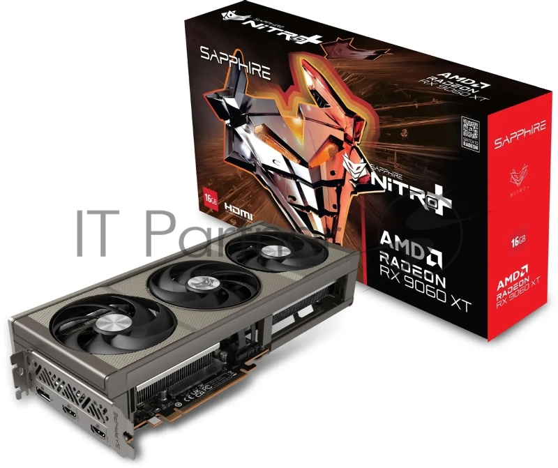 Видеокарта Sapphire PCI-E 5.0 11350-01-20G NITRO+AMD RADEON RX 9060 XT GAMING OC 16GB DUAL AMD Radeon RX 9060XT 16Gb 128bit GDDR6 2780/20000 HDMIx2 DPx2 HDCP Ret