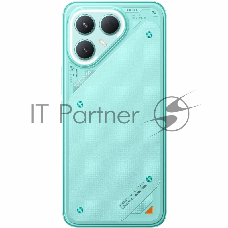 Смартфон Tecno Pova 7 Pro 5G 256Gb 8Gb зеленый моноблок 3G 4G 2Sim 6.78 1224x2720 Android 15 64Mpix 802.11 a/b/g/n/ac/ax NFC GPS GSM900/1800 Protect