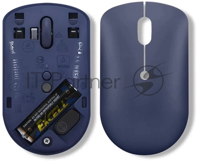 Мышь Lenovo 540 USB-C Wireless Compact темно-синий оптическая 2400dpi беспров. BT/Radio USB (GY51D20871)