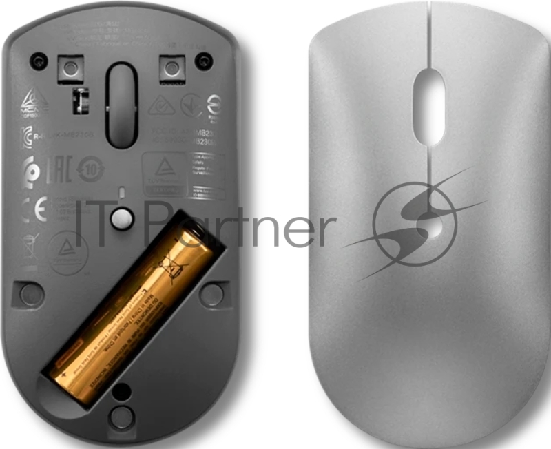 Мышь Lenovo 600 Bluetooth Silent светло-серый оптическая 2400dpi беспров. (GY50X88832)