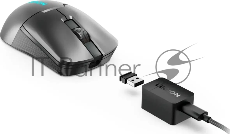 Мышь Lenovo Legion M600s Qi Wireless Gaming темно-серый оптическая 19000dpi беспров. BT/Radio USB (GY51H47355)