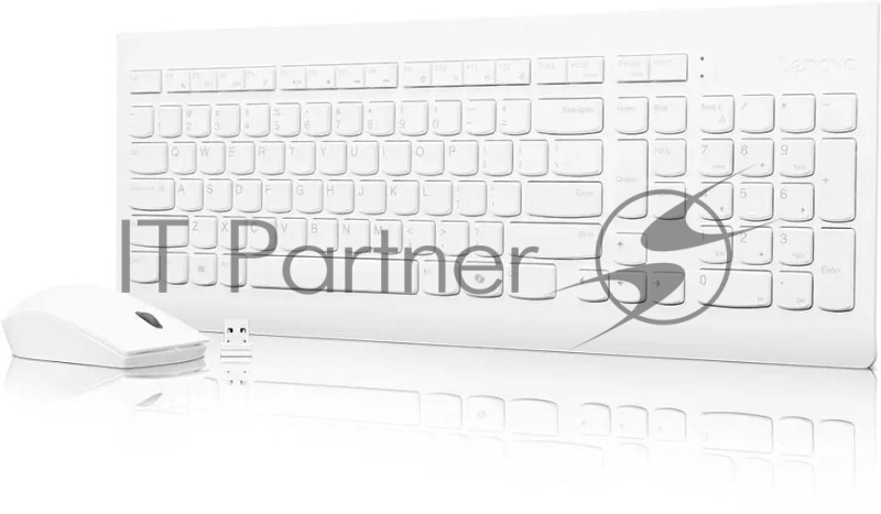 Клавиатура + мышь Lenovo 510 клав:белый мышь:белый USB беспроводная BT (GX31F38001)