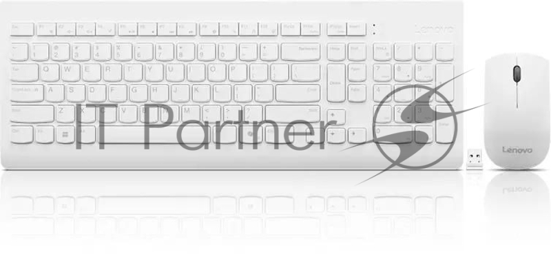 Клавиатура + мышь Lenovo 510 клав:белый мышь:белый USB беспроводная BT (GX31F38001)