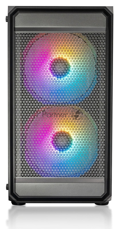 XASTRA Корпус A303M 3FRGB Black mATX/Mesh/ tempered glass / 2x140mm + 1x120mm FRGB fans/ A303M-2FC14F-1FC12F