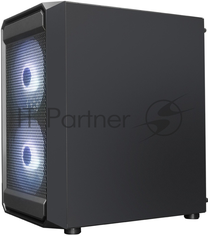 XASTRA Корпус A303M 3ARGB Black mATX/Mesh/ tempered glass / 2x140mm + 1x120mm ARGB PWM fans/ Door/ A303M-2FC14A-1FC12A-D