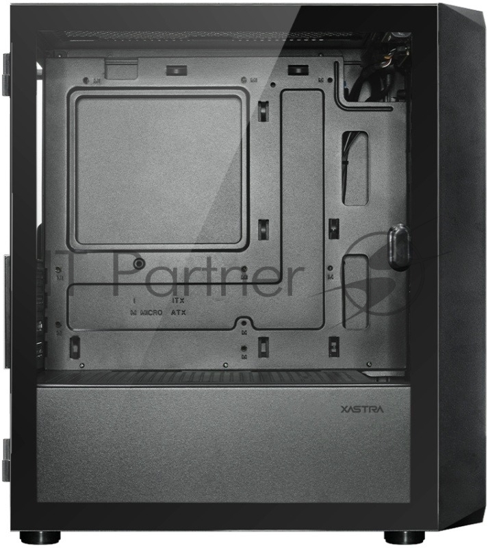 XASTRA Корпус A303M 3ARGB Black mATX/Mesh/ tempered glass / 2x140mm + 1x120mm ARGB PWM fans/ Door/ A303M-2FC14A-1FC12A-D