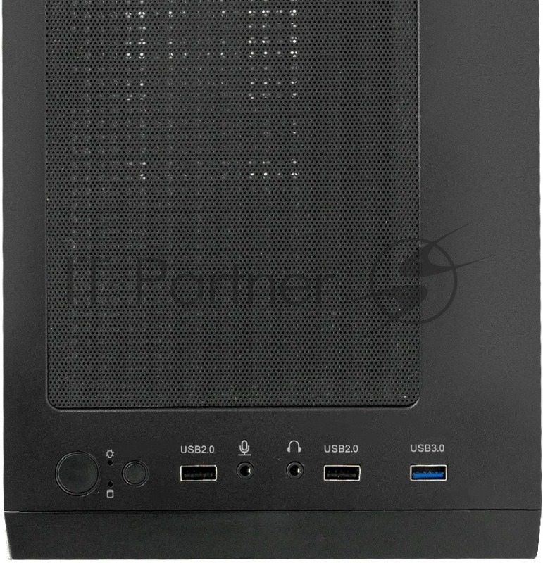 XASTRA Корпус A307M 2BK SI Black mATX/Mesh/Metal left panel / 2x120mm PWM FC black fans/ A307M-2FC12BK-SI