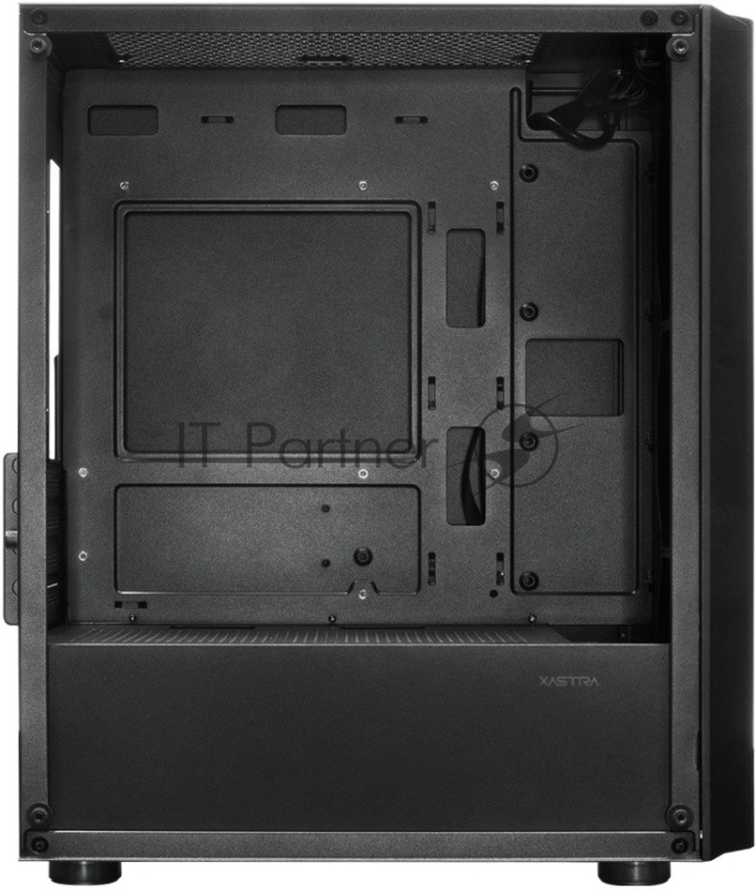 XASTRA Корпус A402M 4FRGB Black mATX/Mesh/full-size TG/4x120mm FRGB fans/ A402M-4FC12F-BK