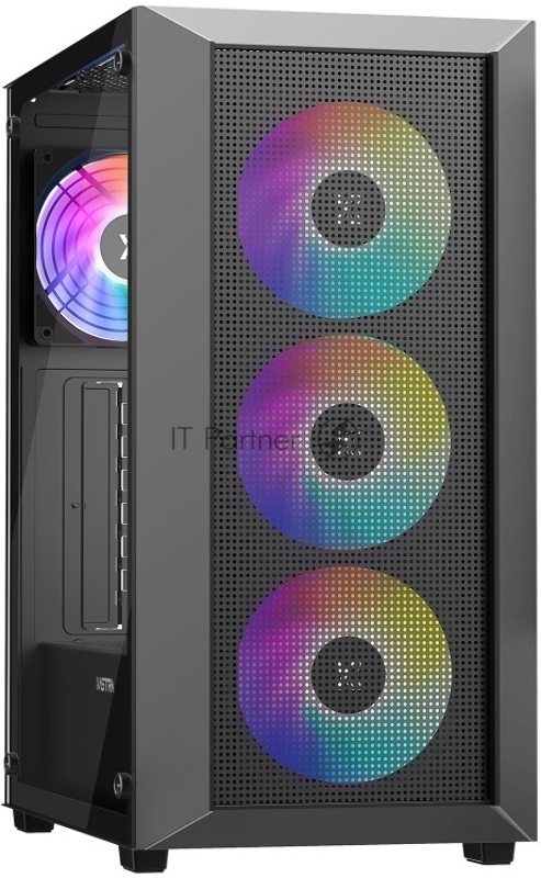 XASTRA Корпус A406 4ARGB Black ATX/Mesh/ tempered glass / 4x120mm ARGB PWM fans/ A406-4FC12A