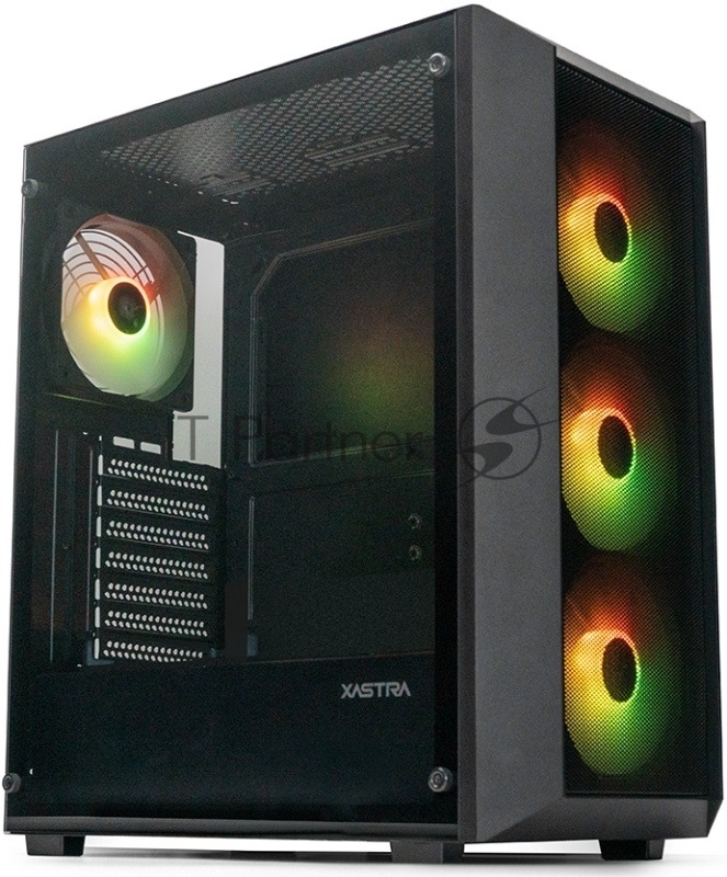 XASTRA Корпус A406 4ARGB Black ATX/Mesh/ tempered glass / 4x120mm ARGB PWM fans/ A406-4FC12A