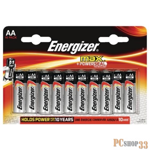 Батарейка Energizer MAX AA/LR6 FSB16 (16 шт. в уп-ке)