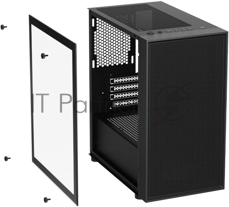 XASTRA Корпус A305M 3FRGB Black mATX/Mesh/ tempered glass / 2x140mm + 1x120mm FRGB fans/ A305M-2FC14F-1FC12F