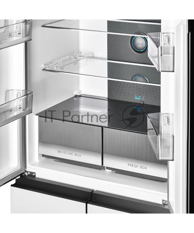 Холодильник KUPPERSBERG NFFD 186 WG, High-Tech, отдельностоящий, Side by Side, объем 568 л, инверторный компрессор, сенсорное управление, No Frost, LED дисплей, LED освещение, супер заморозка, супер охлаждение, зона свежести, энергоэффективность А++,