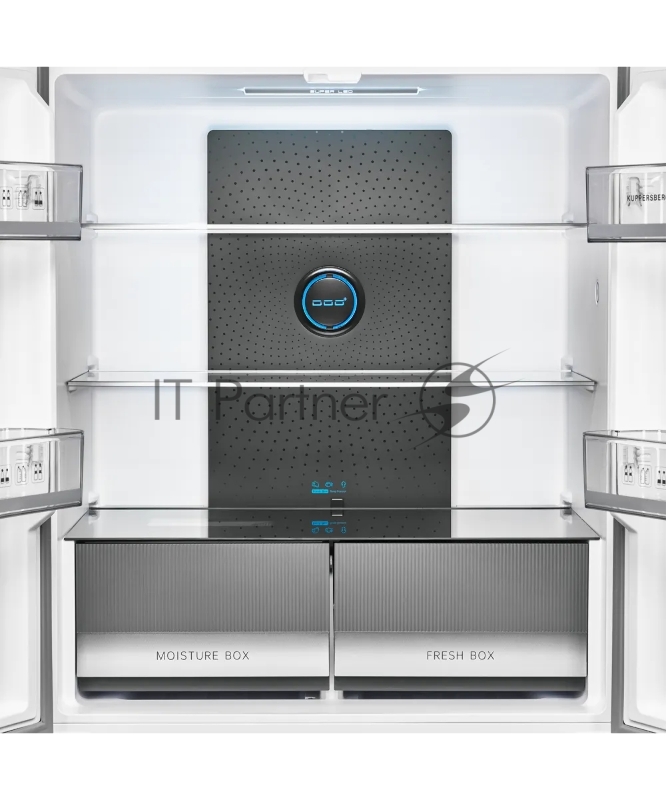 Холодильник KUPPERSBERG NFFD 186 WG, High-Tech, отдельностоящий, Side by Side, объем 568 л, инверторный компрессор, сенсорное управление, No Frost, LED дисплей, LED освещение, супер заморозка, супер охлаждение, зона свежести, энергоэффективность А++,