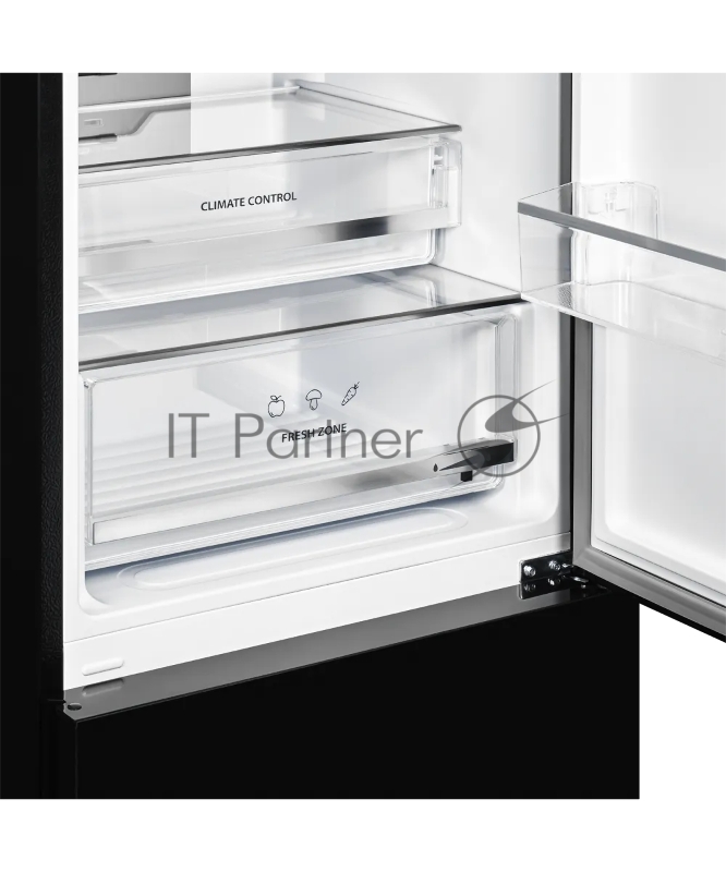 Холодильник KUPPERSBERG RFCN 2013 BG, High-Tech, отдельностоящий, объем 402 л, инверторный компрессор, электронное управление, No Frost, LED дисплей, LED подсветка, супер заморозка, супер охлаждение, зона свежести, энергоэффективность А++, цвет черно