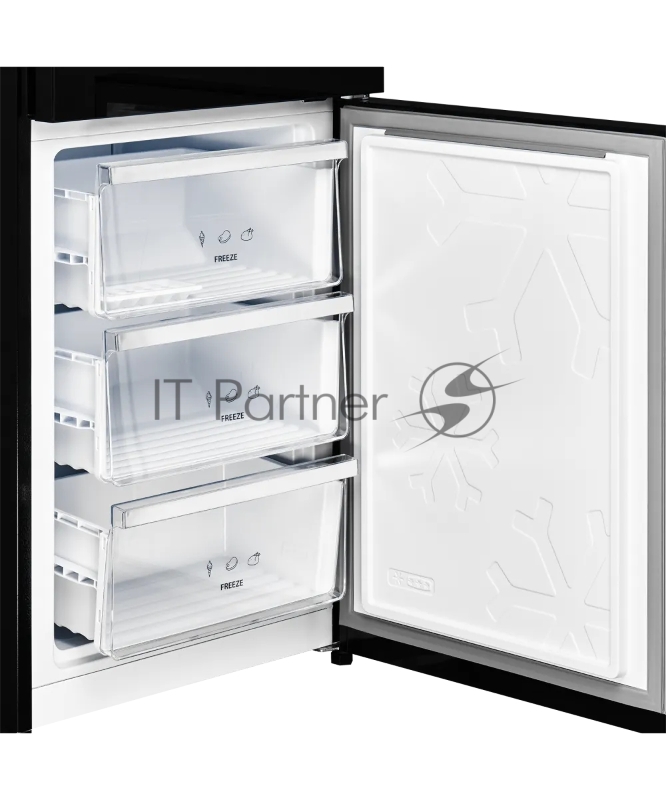 Холодильник KUPPERSBERG RFCN 2013 BG, High-Tech, отдельностоящий, объем 402 л, инверторный компрессор, электронное управление, No Frost, LED дисплей, LED подсветка, супер заморозка, супер охлаждение, зона свежести, энергоэффективность А++, цвет черно