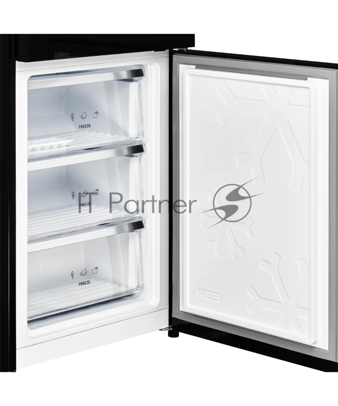 Холодильник KUPPERSBERG RFCN 2013 BG, High-Tech, отдельностоящий, объем 402 л, инверторный компрессор, электронное управление, No Frost, LED дисплей, LED подсветка, супер заморозка, супер охлаждение, зона свежести, энергоэффективность А++, цвет черно