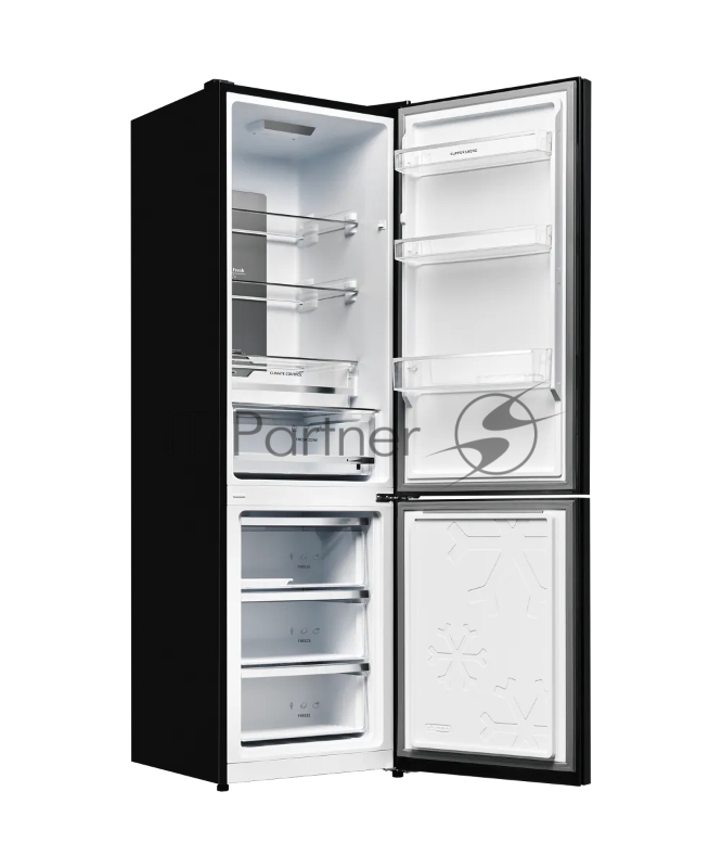 Холодильник KUPPERSBERG RFCN 2013 BG, High-Tech, отдельностоящий, объем 402 л, инверторный компрессор, электронное управление, No Frost, LED дисплей, LED подсветка, супер заморозка, супер охлаждение, зона свежести, энергоэффективность А++, цвет черно