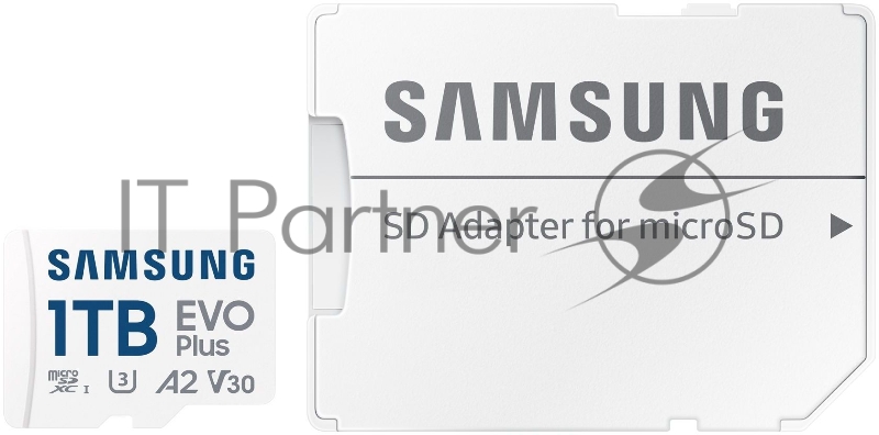 Карта памяти Samsung EVO Plus MicroSDXC MB-MC1T0SA/KR 1TB A2 U3 V30 +SD Adapter