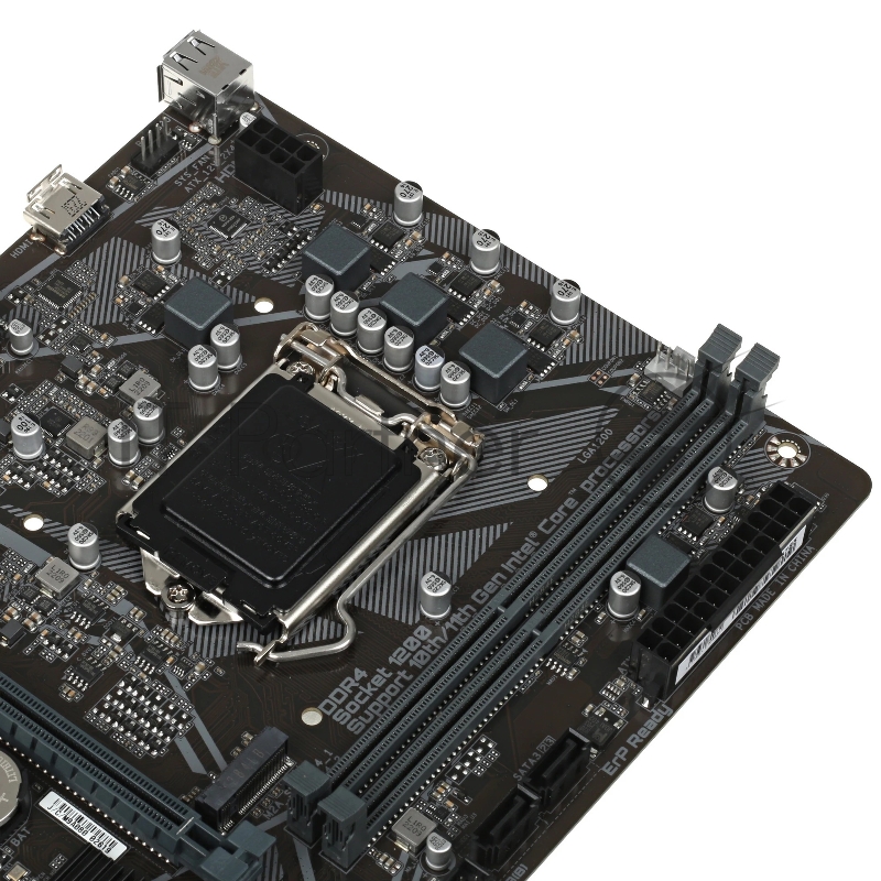 Материнская плата Gigabyte OEM H470M K, Socket 1200, Intel®H470, 2xDDR4-2333, HDMI, 1xPCI-Ex16, 1xPCI-Ex1, 2xSATA3, 1xM.2, 8 Ch Audio, GLan, (4+2)xUSB2.0, (2+2)xUSB3.2, mATX, RTL {} oem