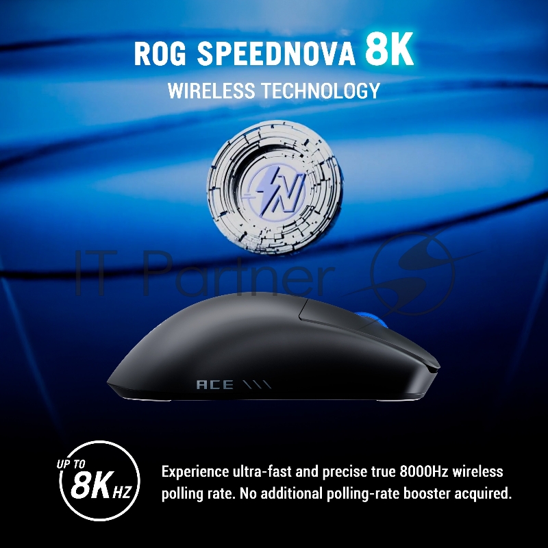 Мышь ASUS ROG ROG HARPE II ACE, 48g, Wired, 2.4GHz RF, Bluetooth 5.1, 442K DPI sensor, 5 Programmable Buttons, Black