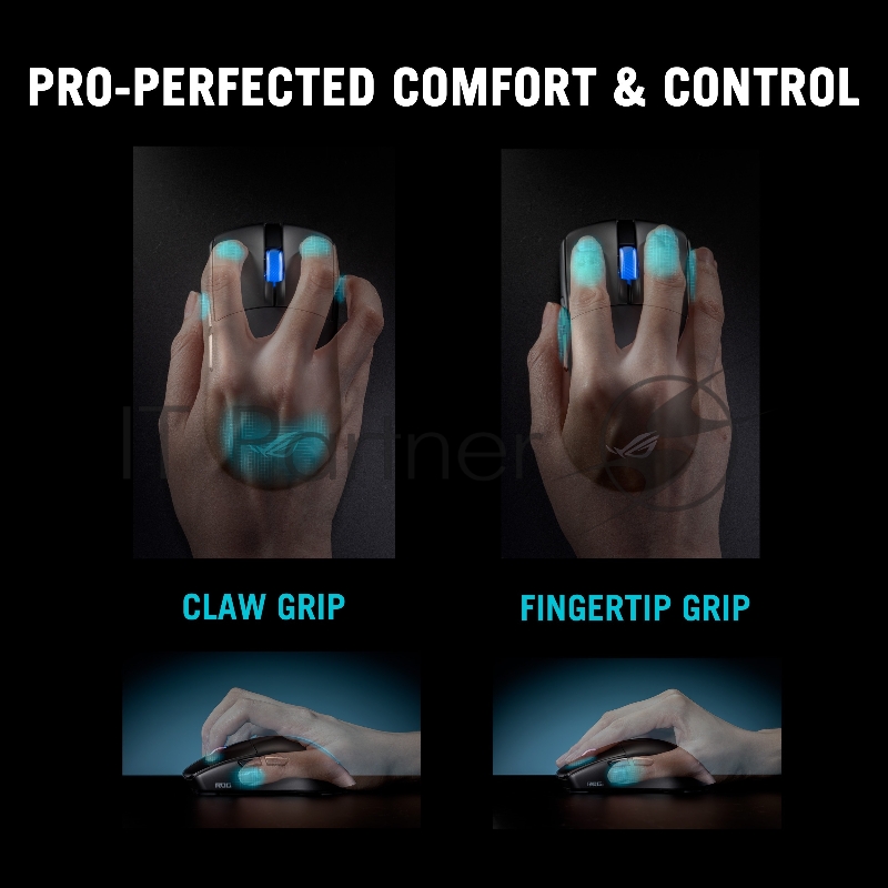 Мышь ASUS ROG ROG HARPE II ACE, 48g, Wired, 2.4GHz RF, Bluetooth 5.1, 442K DPI sensor, 5 Programmable Buttons, Black