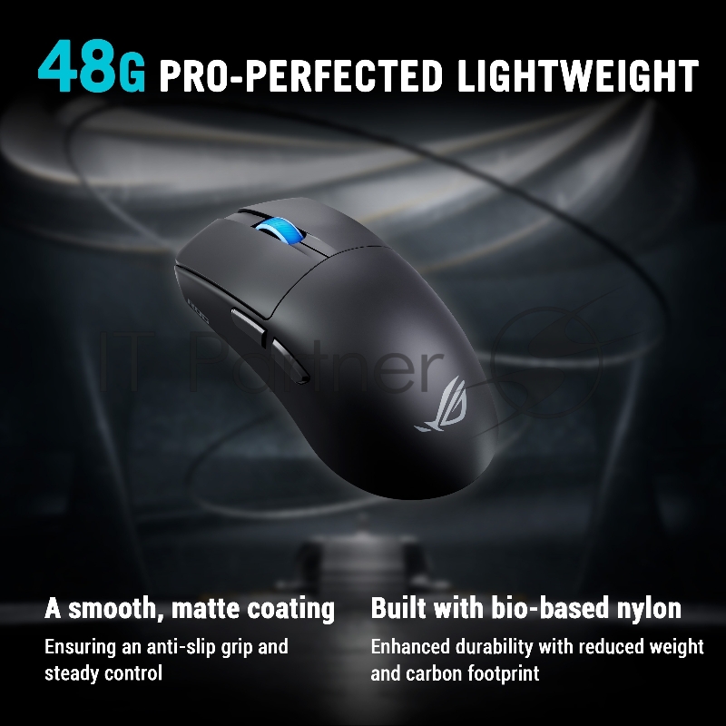 Мышь ASUS ROG ROG HARPE II ACE, 48g, Wired, 2.4GHz RF, Bluetooth 5.1, 442K DPI sensor, 5 Programmable Buttons, Black