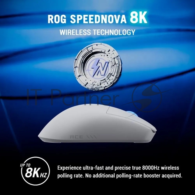 Мышь ASUS ROG ROG HARPE II ACE, 48g, Wired, 2.4GHz RF, Bluetooth 5.1, 442K DPI sensor, 5 Programmable Buttons, White