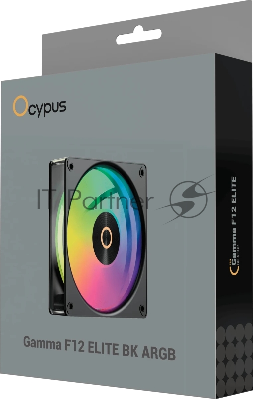 Вентилятор для корпуса Ocypus Gamma F12 Elite BK ARGB 3 IN 1, 120x120x25mm, 4-PIN PWM, 600-1800 RPM, 26 DBA MAX, HYDRO BEARING