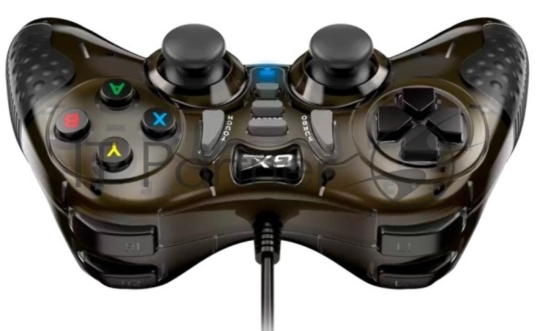 Геймпад проводной Genius GX-19UV /для ПК и PlayStation3, PlayStation4/ 19 кнопок/2 вибромотора/2 мини-джойстика/кабель1.8м/темн (31610003400)