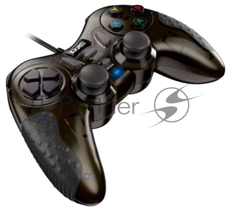 Геймпад проводной Genius GX-19UV /для ПК и PlayStation3, PlayStation4/ 19 кнопок/2 вибромотора/2 мини-джойстика/кабель1.8м/темн (31610003400)