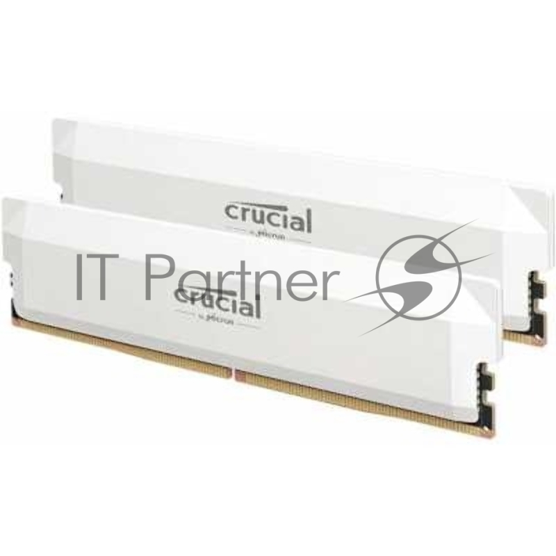 Оперативная память Crucial Pro Gaming by Micron DDR5-6400 64GB Kit (2x32GB) UDIMM CL40 White 1.35V, 1 Year Warrаnty