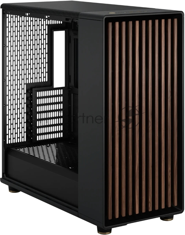 Корпус без блока питания/ Case Fractal Design North XL, Full-Tower, 3x140mm, 2xUSB-A 3.0 + 1xUSB 3.2 Type-C E-ATX, ATX, mATX, mITX Wood panel Charcoal черный