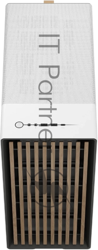 Корпус ПК без блока питания/ Case Fractal Design North TG Clear Tint, Midi-Tower, 2x140mm, 2xUSB-A 3.2 + 1xUSB 3.2 Type-C ATX, mATX, mITX Wood panel, Chalk White