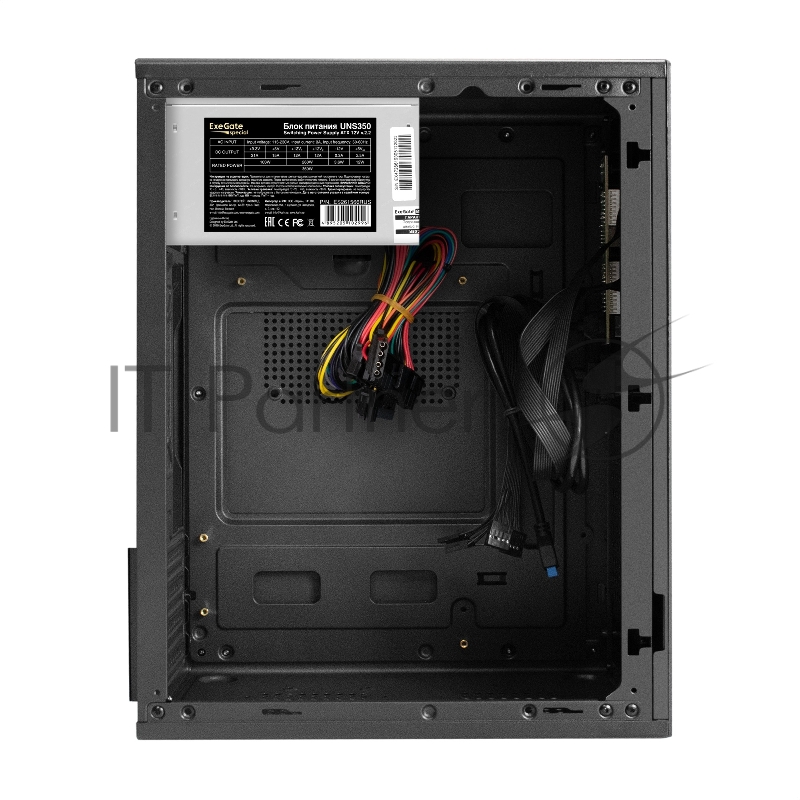 Корпус Minitower ExeGate BAA-308MU2-UNS350 (mATX, БП UNS350 с вент. 12см, 1*USB+2*USB3.0, HD Audio, черный)