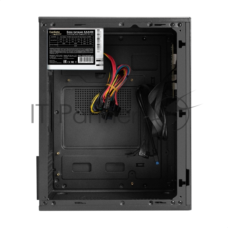 Корпус Minitower ExeGate BAA-308MU2-AA500 (mATX, БП AA500 с вент. 8см, 1*USB+2*USB3.0, HD Audio, черный)