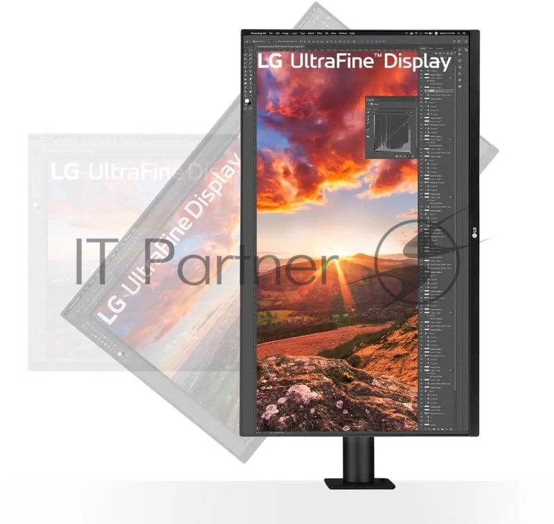 Монитор LG 31.5 32UN880K-B черный IPS LED 5ms 16:9 HDMI M/M матовая HAS Piv 1000:1 350cd 178гр/178гр 3840x2160 60Hz DP 4K USB 10.3кг