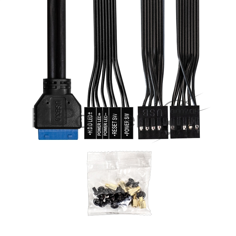 Корпус Minitower ExeGate BAA-308MU2-AAA450 (mATX, БП AAA450 с вент. 8см, 1*USB+2*USB3.0, HD Audio, черный)