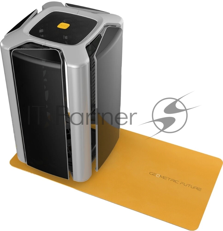 Корпус ПК без блока питания/ Case Geometric Future Model 2 The Ark, Midi-Tower, TG, no fans, 3xUSB-A 3.0, 1xUSB 3.2 Type-C, mATX, mITX Gray