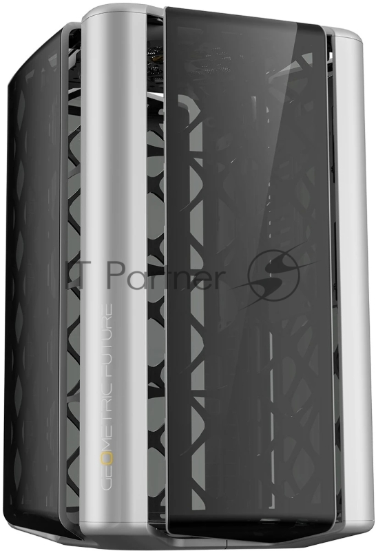 Корпус ПК без блока питания/ Case Geometric Future Model 2 The Ark, Midi-Tower, TG, no fans, 3xUSB-A 3.0, 1xUSB 3.2 Type-C, mATX, mITX Gray
