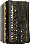 Корпус ПК без блока питания/ Case Geometric Future Model 2 The Ark, Mini-Tower, no fans, 3xUSB-A 3.0, 1xUSB 3.2 Type-C, mATX, mITX Black/Gold