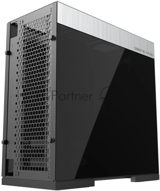 Корпус ПК без блока питания/ Case Geometric Future Model 8 Dharma, Midi-Tower, TG, no fans, 2xUSB-A 3.0, 2xUSB-A 2.0, 1xUSB 3.2 Type-C, E-ATX, ATX, mATX, mITX Silver/Black