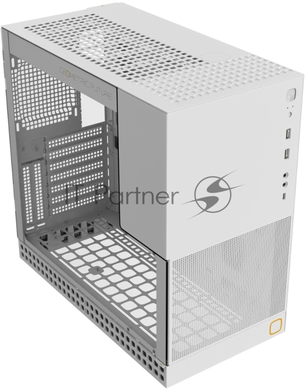 Корпус ПК без блока питания/ Case Geometric Future Model 4 King Arthur, Midi-Tower, TG, no fans, 2xUSB-A 3.0, 1xUSB 3.2 Type-C, E-ATX, ATX, mATX, mITX White