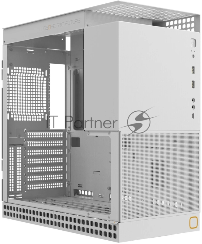 Корпус ПК без блока питания/ Case Geometric Future Model 4 King Arthur, Midi-Tower, TG, no fans, 2xUSB-A 3.0, 1xUSB 3.2 Type-C, E-ATX, ATX, mATX, mITX White