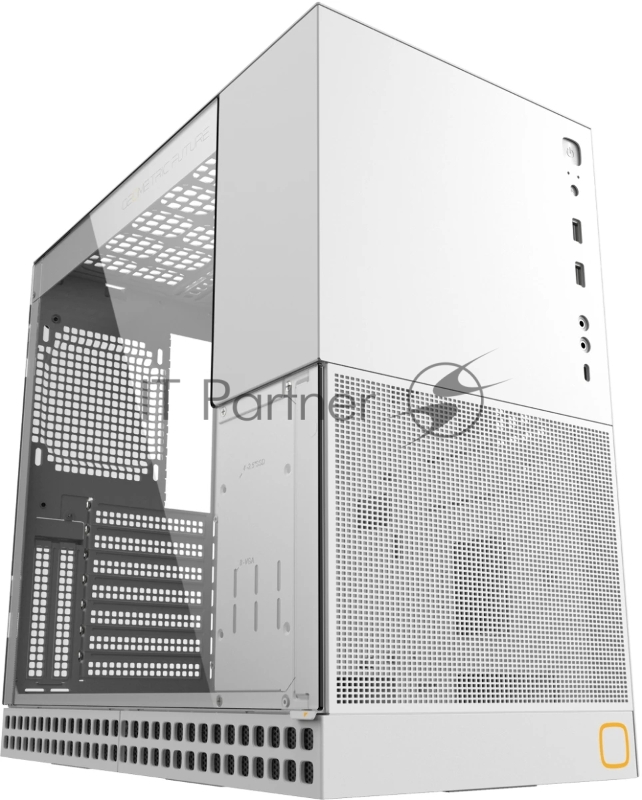 Корпус ПК без блока питания/ Case Geometric Future Model 4 King Arthur, Midi-Tower, TG, no fans, 2xUSB-A 3.0, 1xUSB 3.2 Type-C, E-ATX, ATX, mATX, mITX White