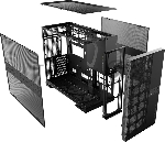 Корпус ПК без блока питания/ Case Geometric Future Model 5 Vent Full Mesh, Midi-Tower, no fans, 2xUSB-A 3.0, 1xUSB 3.2 Type-C, E-ATX, ATX, mATX, mITX Black